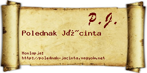 Polednak Jácinta névjegykártya